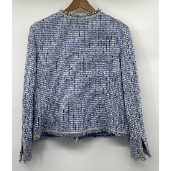 Emma James Light Blue Tweed Blazer Womens Sz 16 - Picture 2 of 9